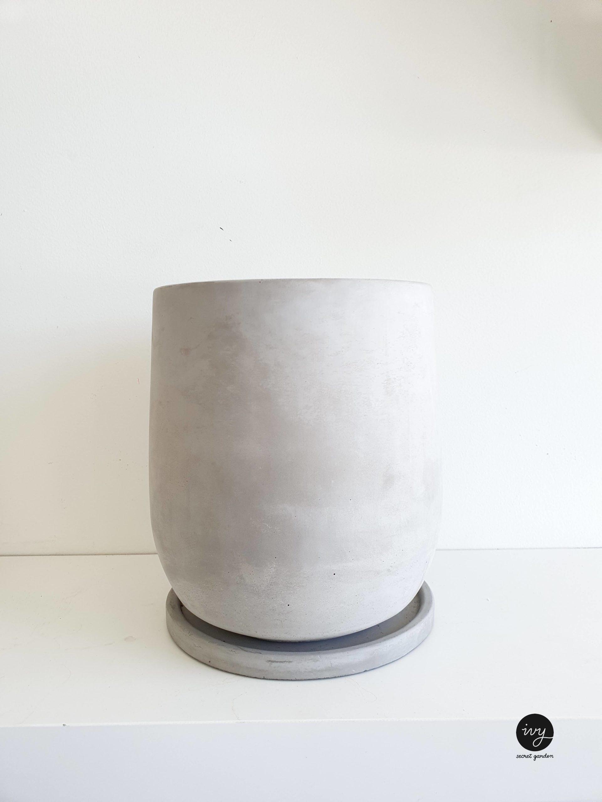 drop shape concrete pot